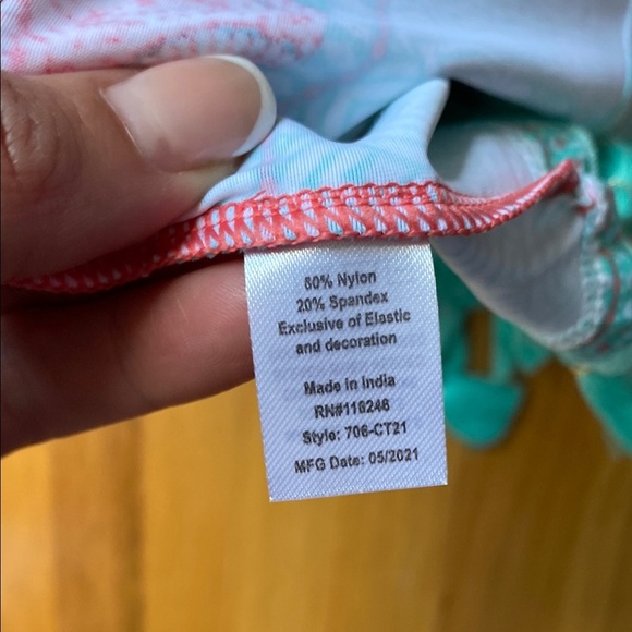 Cabana Life Pink and Teal Swim Coverup - Picture 10 of 10